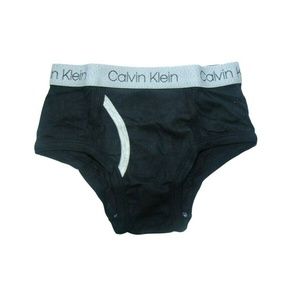 Calvin Klein Cotton Stretch Briefs Black Heather Grey Boys Size XS 4-5 *Single